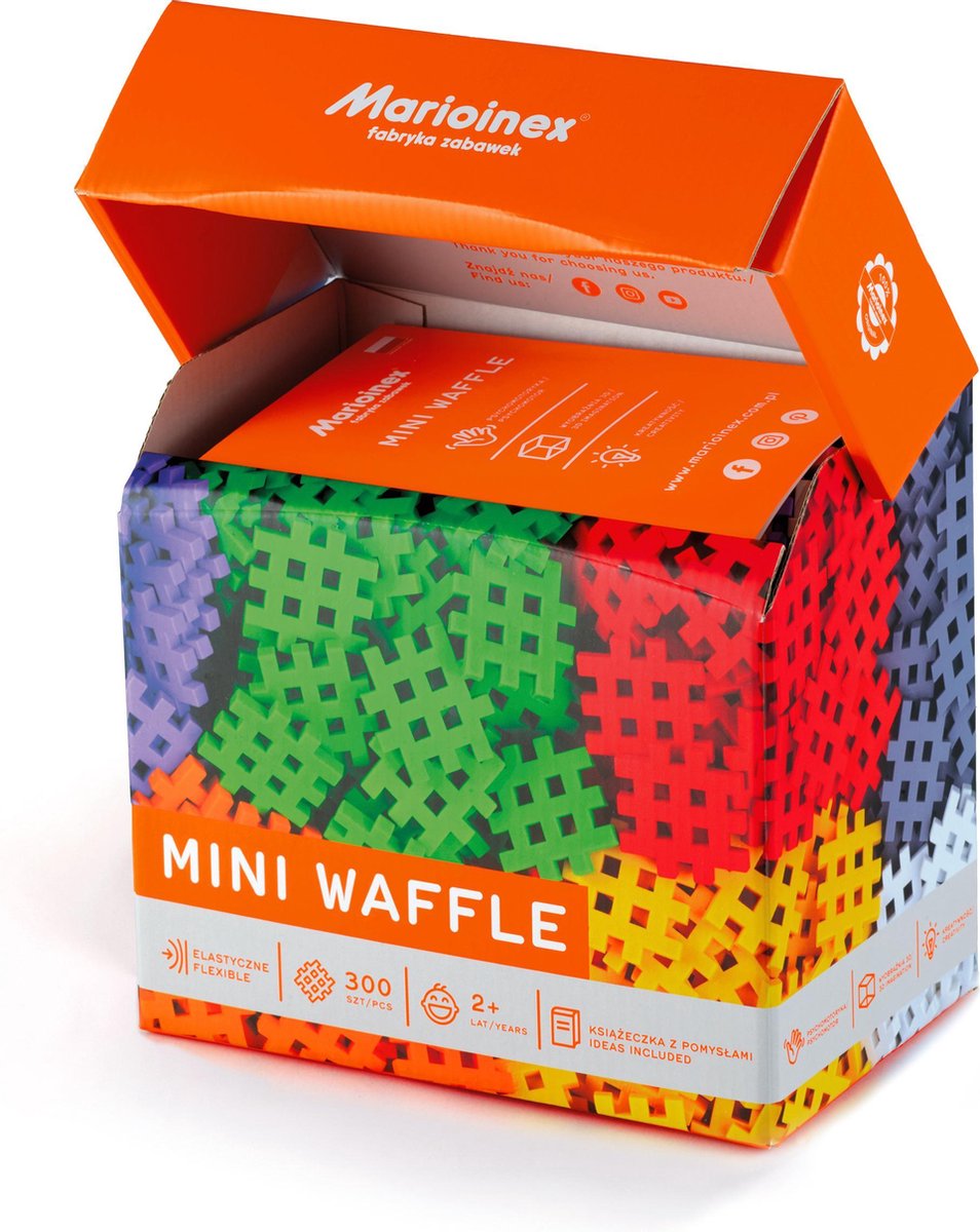 Marioinex Mini Wafel blokken 300 stuks - speelblokken - bouwblokken - constructie speelgoed - creatief - goed voor de motorische ontwikkeling - prikkelt verbeelding - ontspannen bouwen.