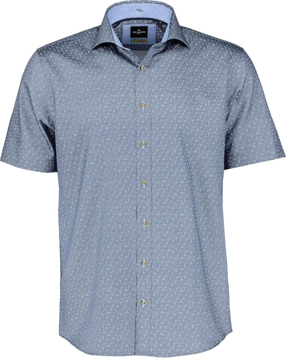 Jac Hensen Overhemd - Regular Fit - Blauw - 3XL Grote Maten
