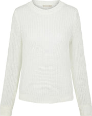 Pieces Dames PCPETULA LS O-NECK KNIT NOOS BC Cloud Dancer - Maat L