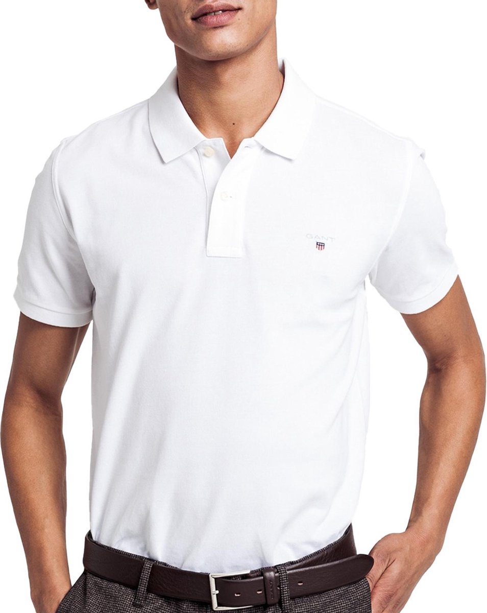 Gant Gant Original Pique Rugger Poloshirt - Mannen - wit