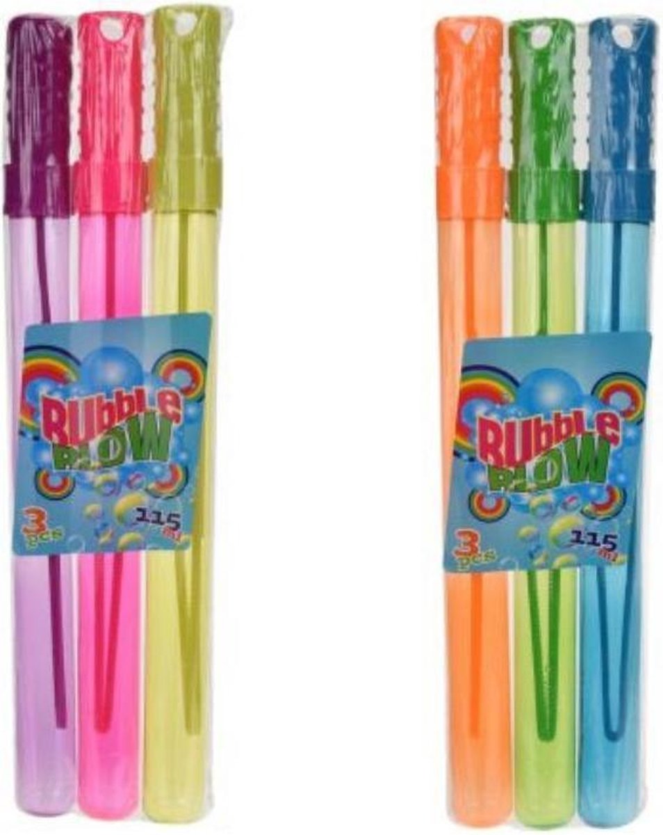 Orange85 Bellenblaas zwaard - 3 stuks - 115 ml - kind - diverse kleuren - buitenspeelgoed - mega bellenblaas