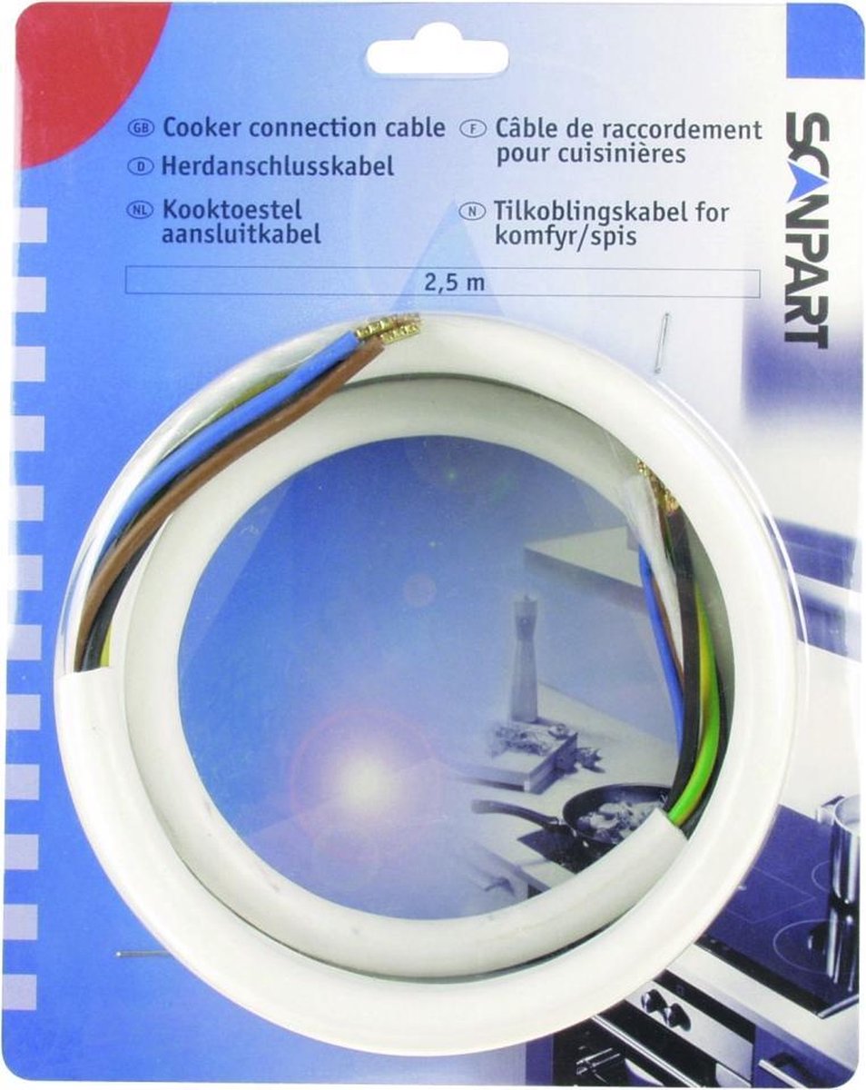 Scanpart 1191025525 F113 Oven Aansluitkabel 5x2