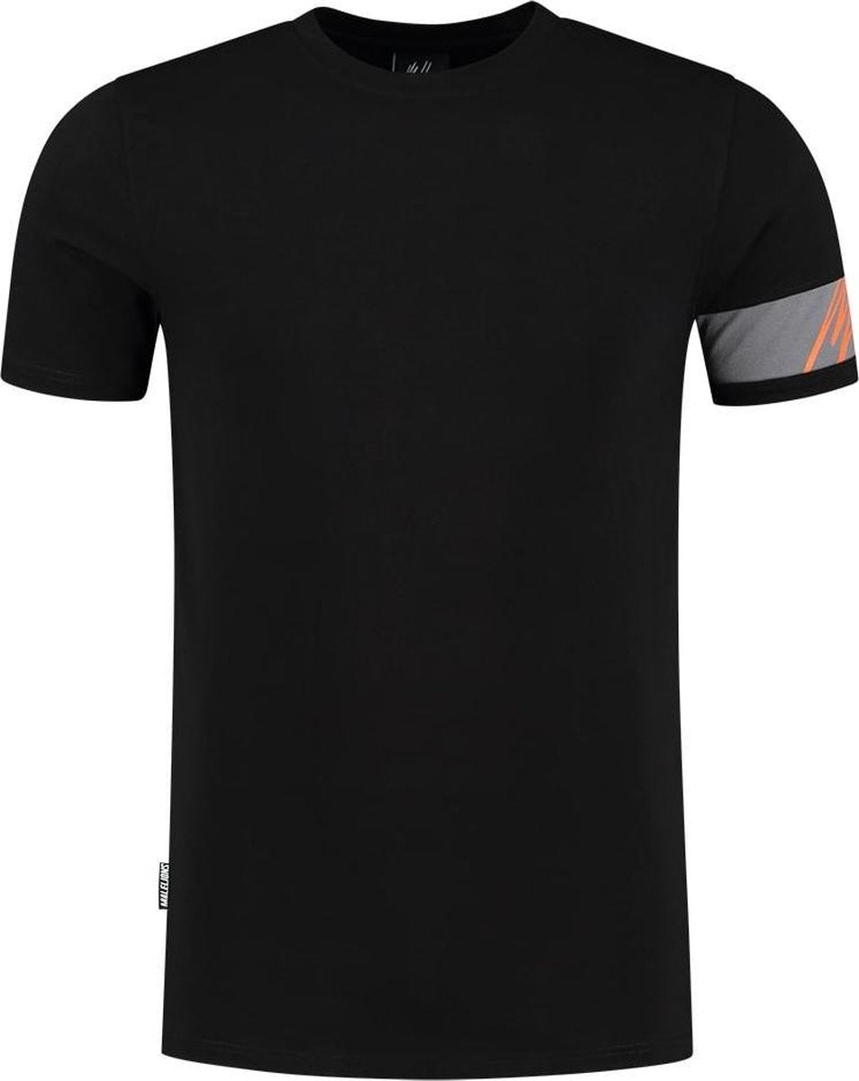 Malelions Captain T-Shirt - Black/Orange - XL