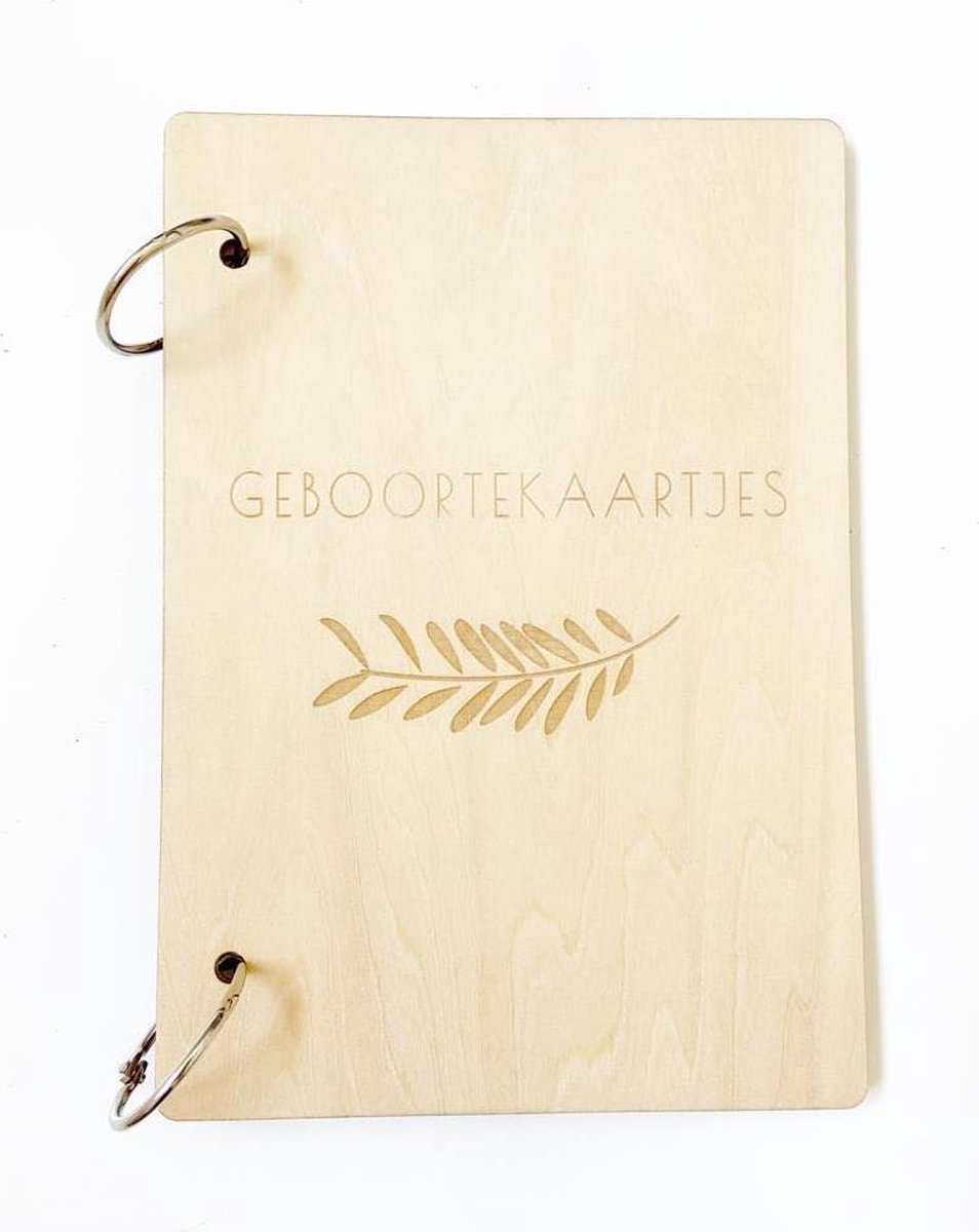 HOUTEN GEBOORTEKAARTJES BEWAARBUNDEL | BUNDELBOEKJE | HOUT | OLIVE | MONKIEZZ