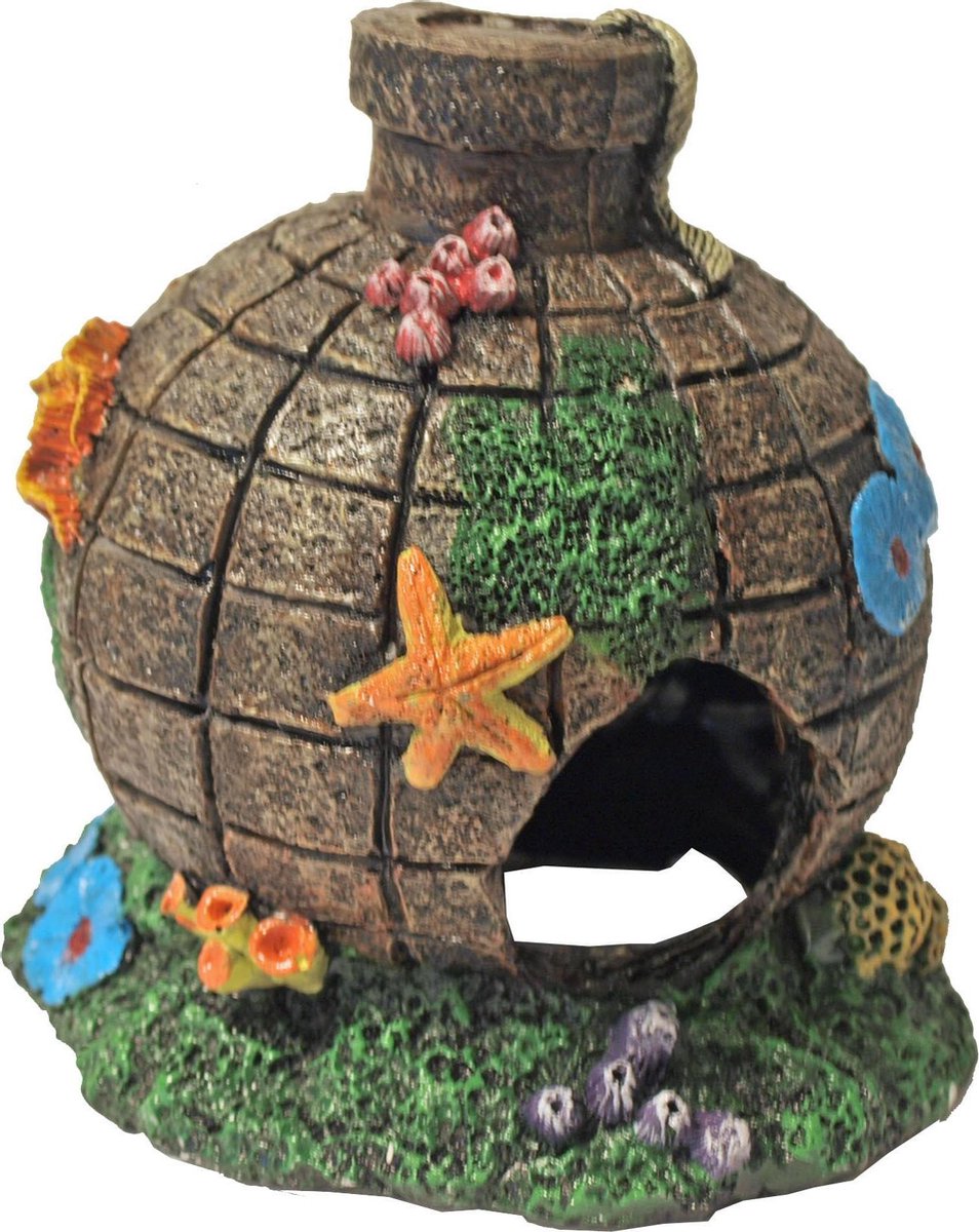 Polyresin ornament bom met begroeiing 13x14 cm Gebr de Boon