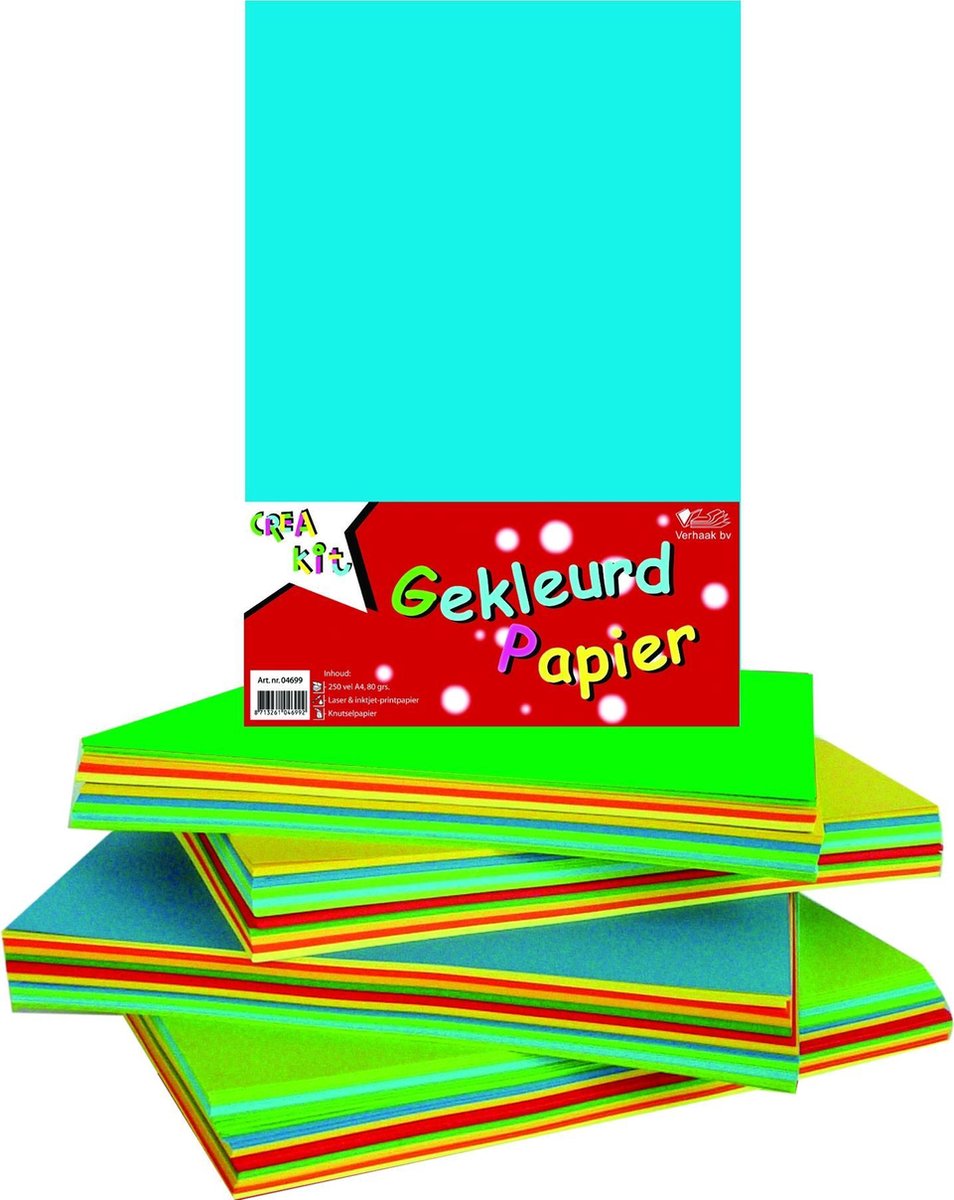 Gekleurd papier 250 vel