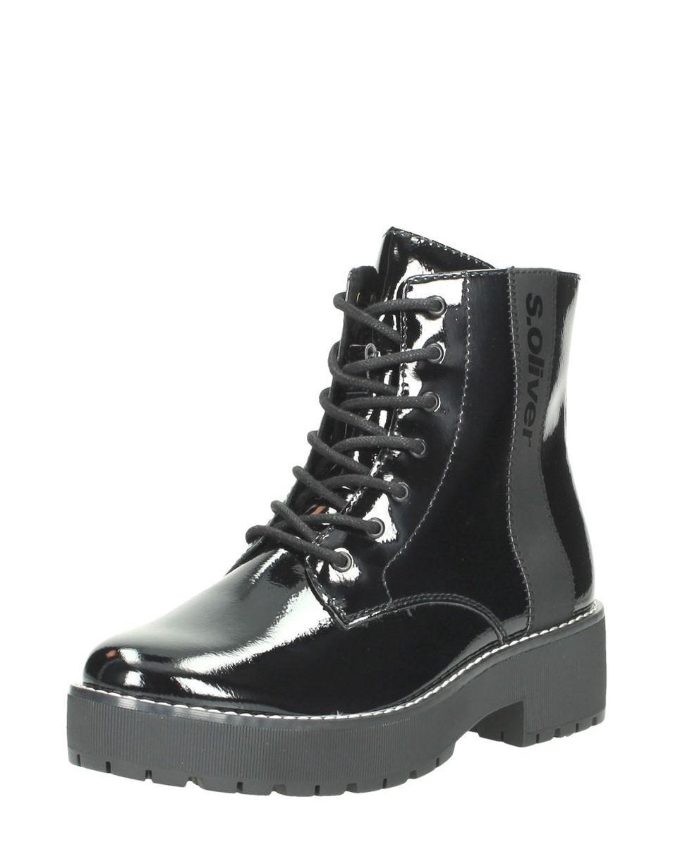 S.oliver - Chunky Boots Zwartlak