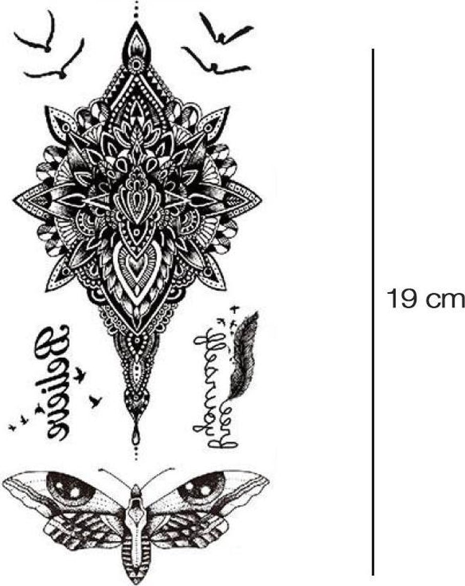 Mandala en Vlinder Neptattoo