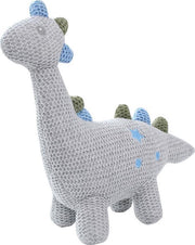MINIIYOU - Dinosaurus knuffel met belletje - baby peuter knuffel - 24x26 cm