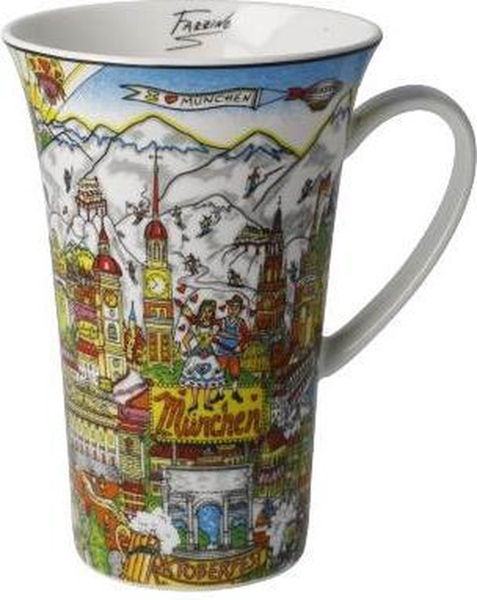 Goebel® - Charles Fazzino | Koffie / Thee Mok "Oktoberfest in Munich" | Beker