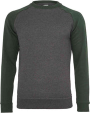 Urban Classics Sweater/trui -XL- 2-tone Raglan Grijs/Groen