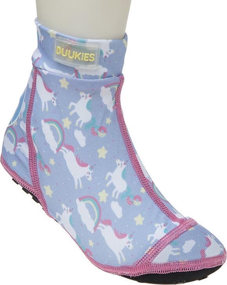 Duukies - Meisjes UV-strandsokken - Unicorn Lilac Pink - Paars - maat 32-33EU