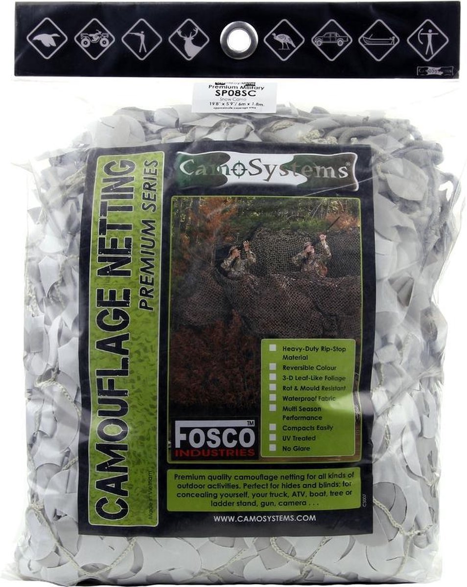 Fosco camonet Mesh SP08SC 6x1.8mtr snow camo