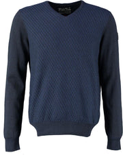 Bluefields blauwe trui katoen - valt ruim - Maat XXXL