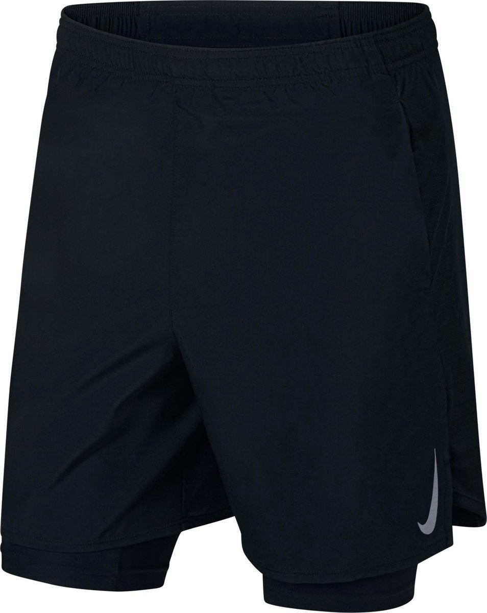 Nike Challenger 7" Heren Sportbroek - Black/Black/Reflective Silv - Maat S