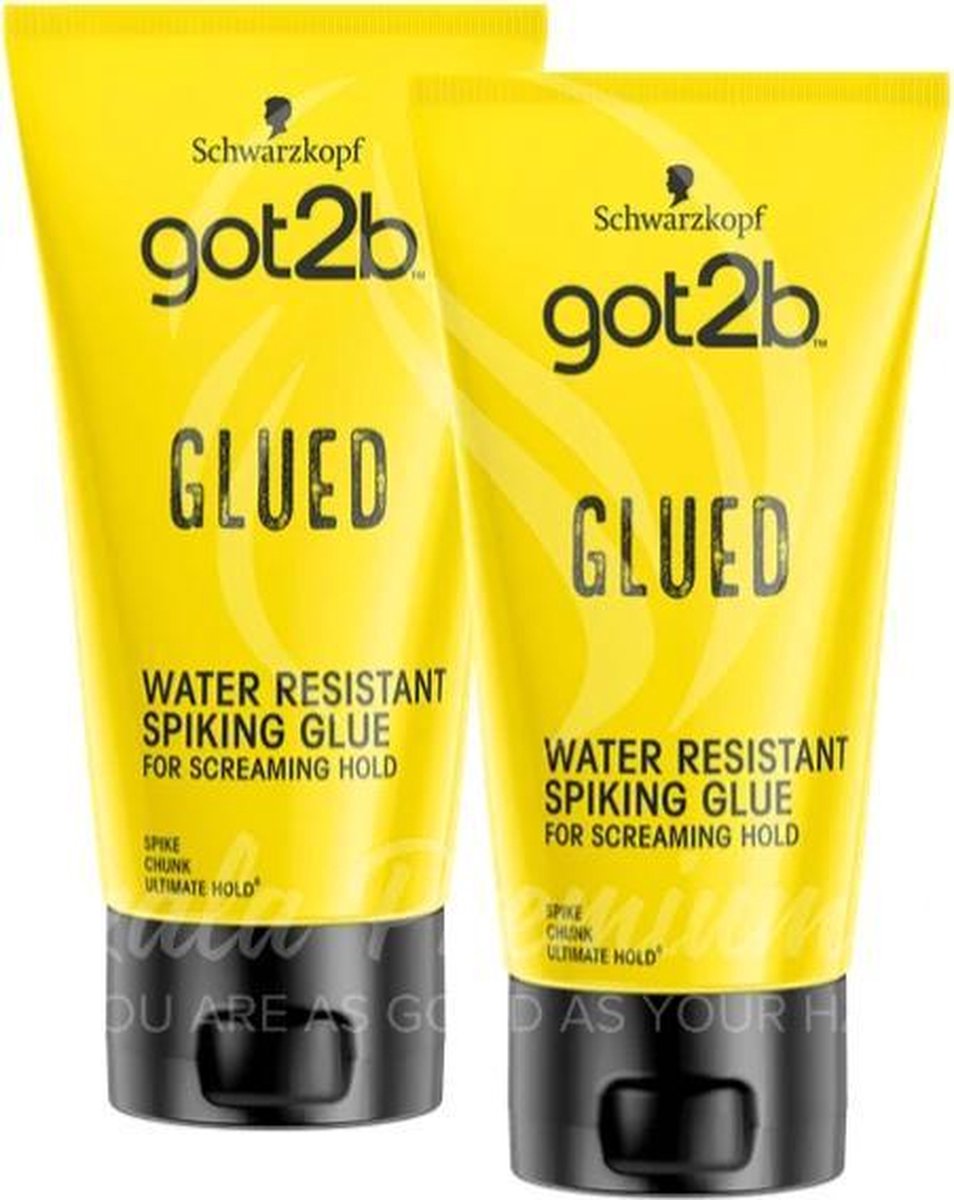2 Stuks Schwarzkopf Got2B Glued Waterproof Gel 150ml/ook voor pruiken
