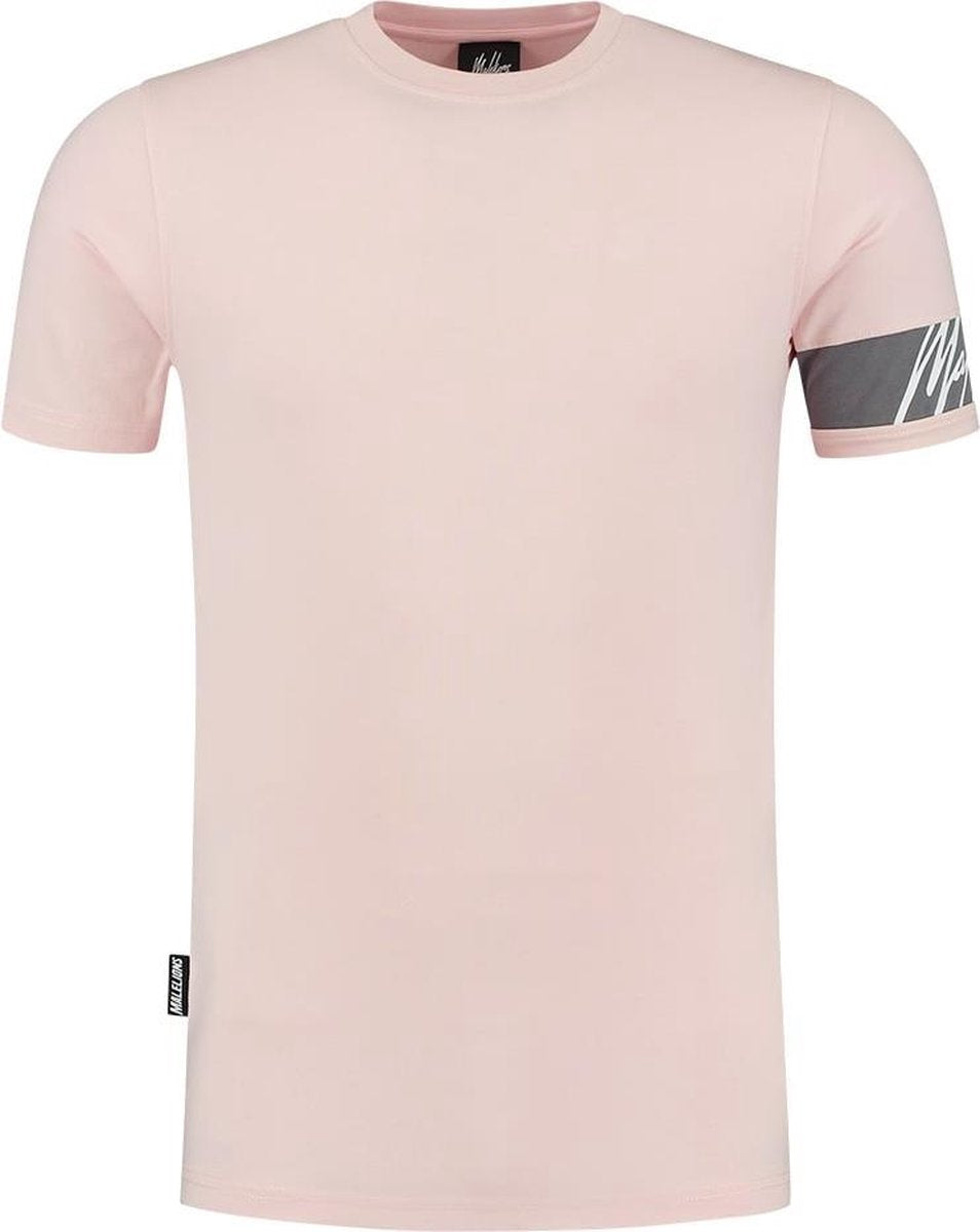 Malelions Captain T-Shirt - Pink/Matt Grey - S