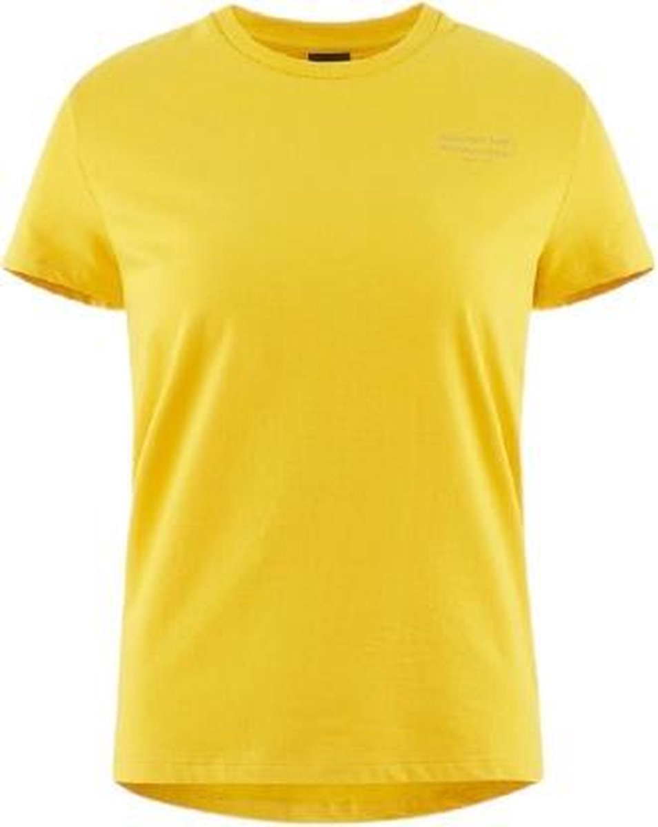 Klättermusen T-shirt Runa Dames Katoen Geel Maat L