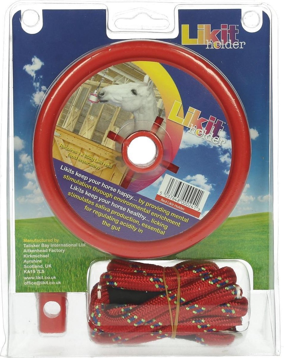Likit Liksteenhouder Paard met Touw - Rood