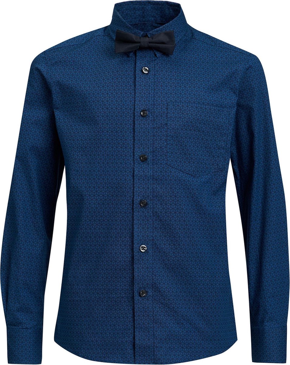 WE Fashion Jongens regular fit overhemd met dessin - Maat 122/128