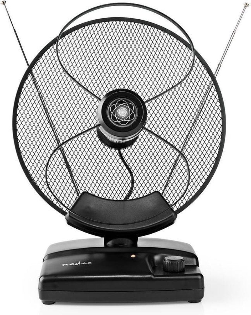 Binnenantenne | Actief | FM / UHF / VHF | Ontvangstbereik: 0-25 km | LTE800 | Versterking: 36 dB | Versterkingsregelaar | ABS | Zwart