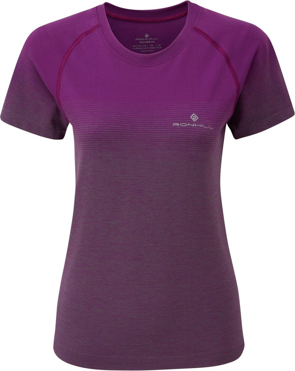 Ronhill Infinity Marathon SS T-Shirt Dames Paars