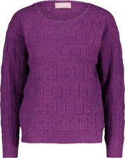 Cassis - Trui in jacquardtricot - Violet