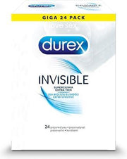Durex - Invisible Extra Thin Super Thin Condoms 24Pcs