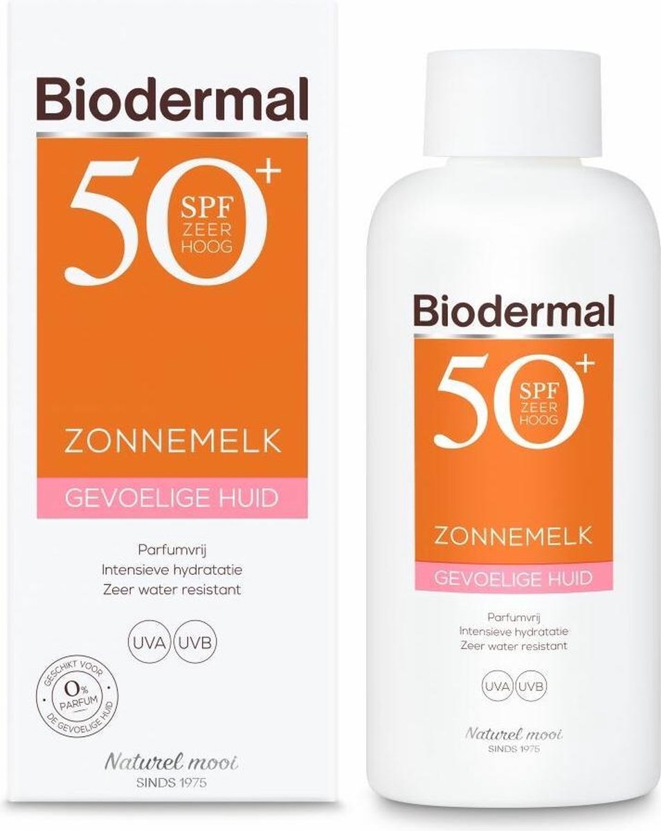 Biodermal zonnemelk gevoelige huid  - Zonnebrand voor de gevoelige huid -SPF50+ 200 ml