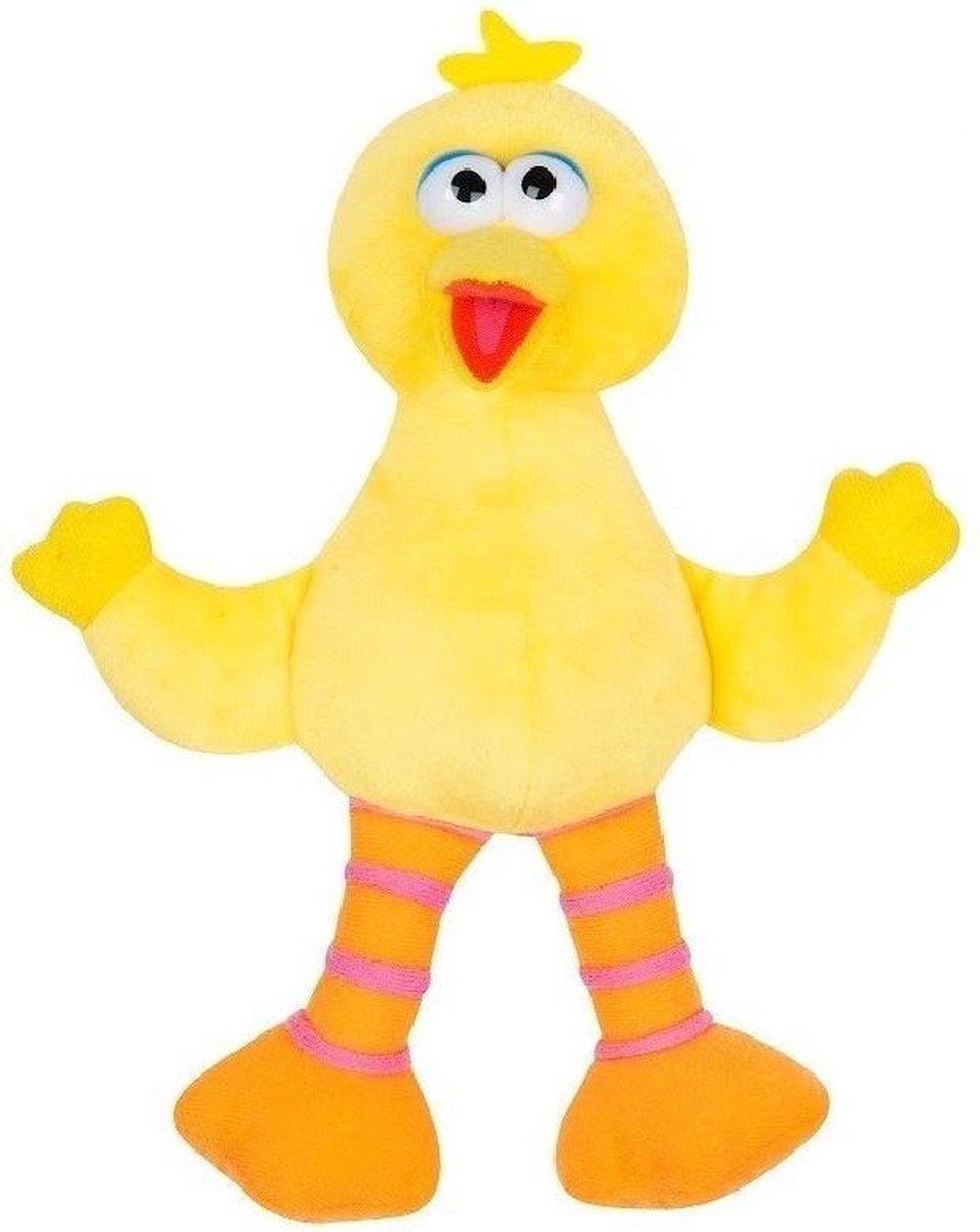 Pino Sesamstraat pluche knuffel 17 cm speelgoed - Big Bird Sesamstraat figuren cartoon knuffels voor kinderen
