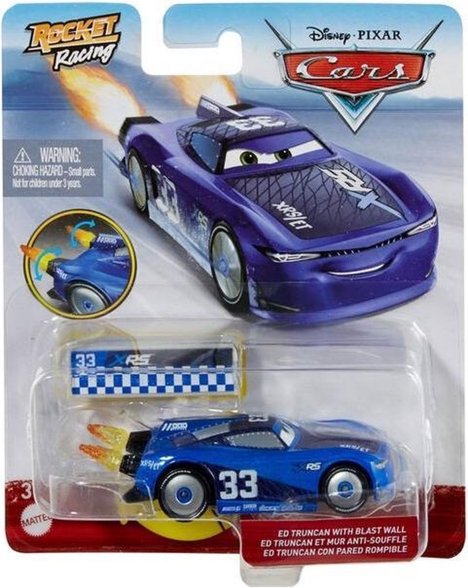 Disney Pixar Cars Rocket Racing XRS Ed Truncan - 8 cm - Blauw