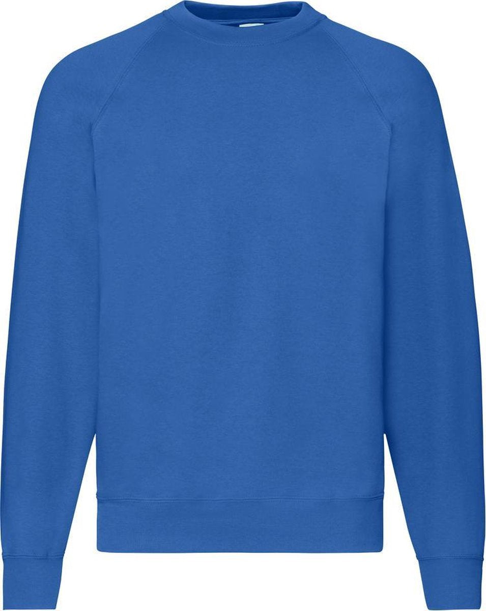 Sweater raglan mouwen ronde hals voor heren Winter– 280 grams kwaliteit- Royal Blue–Maat XL- 40% katoen