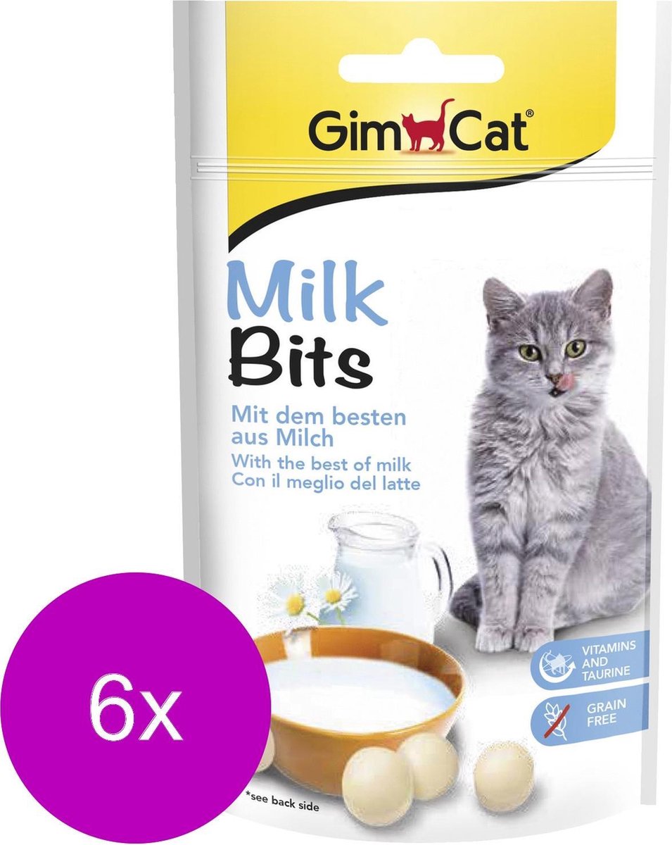 Gimcat Milk Bits - Kattensnack - 6 x 40 g