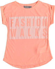 Geisha stevig zacht meisjes t-shirt pink melon - Maat 116