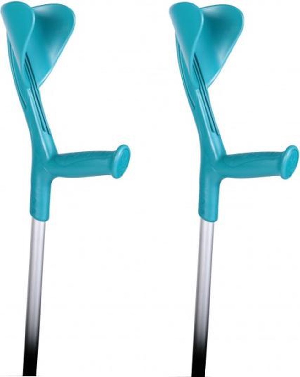 Elleboogkrukken Open Manchet Turquoise
