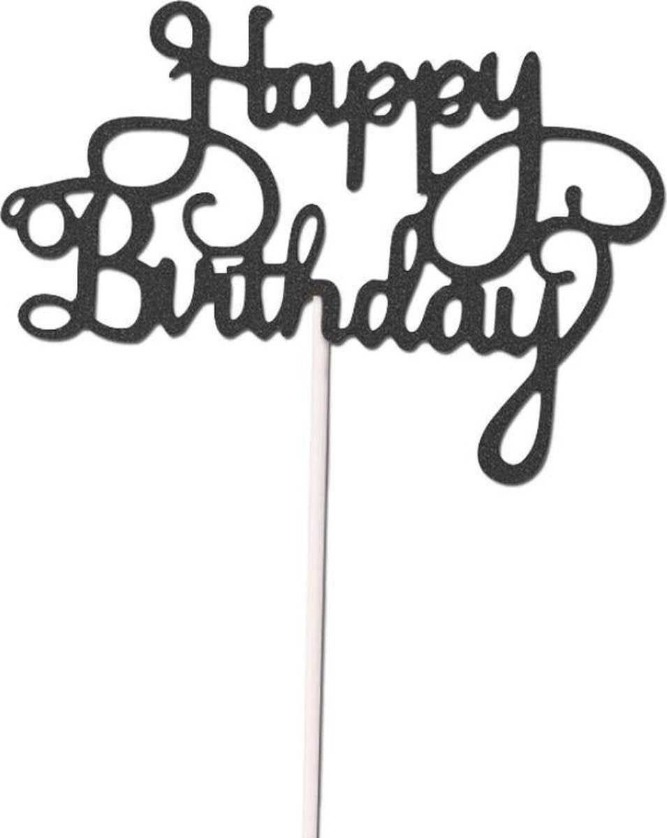 -taart topper - taarttopper -cake topper -happy birthday topper - glitter taart topper -taarttopper- Gelukkige Verjaardag Cake Topper- Bling Sparkle Decoratie Teken Gelukkige -Verjaardag Cake Topper- Meisje Verjaardag Dessert Decor