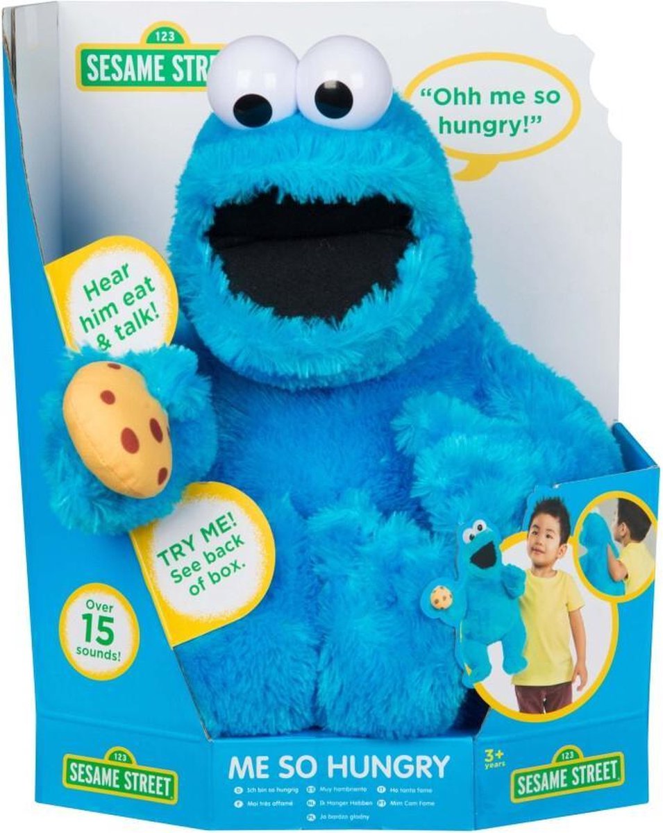 Sesamstraat Cookie Monster Knuffel met Geluid