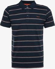 Unsigned heren polo met strepen - Blauw - Maat XL