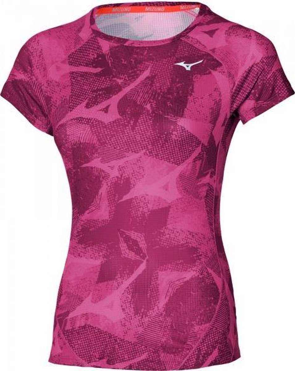 Mizuno Aero Shirt Dames - roze - maat L