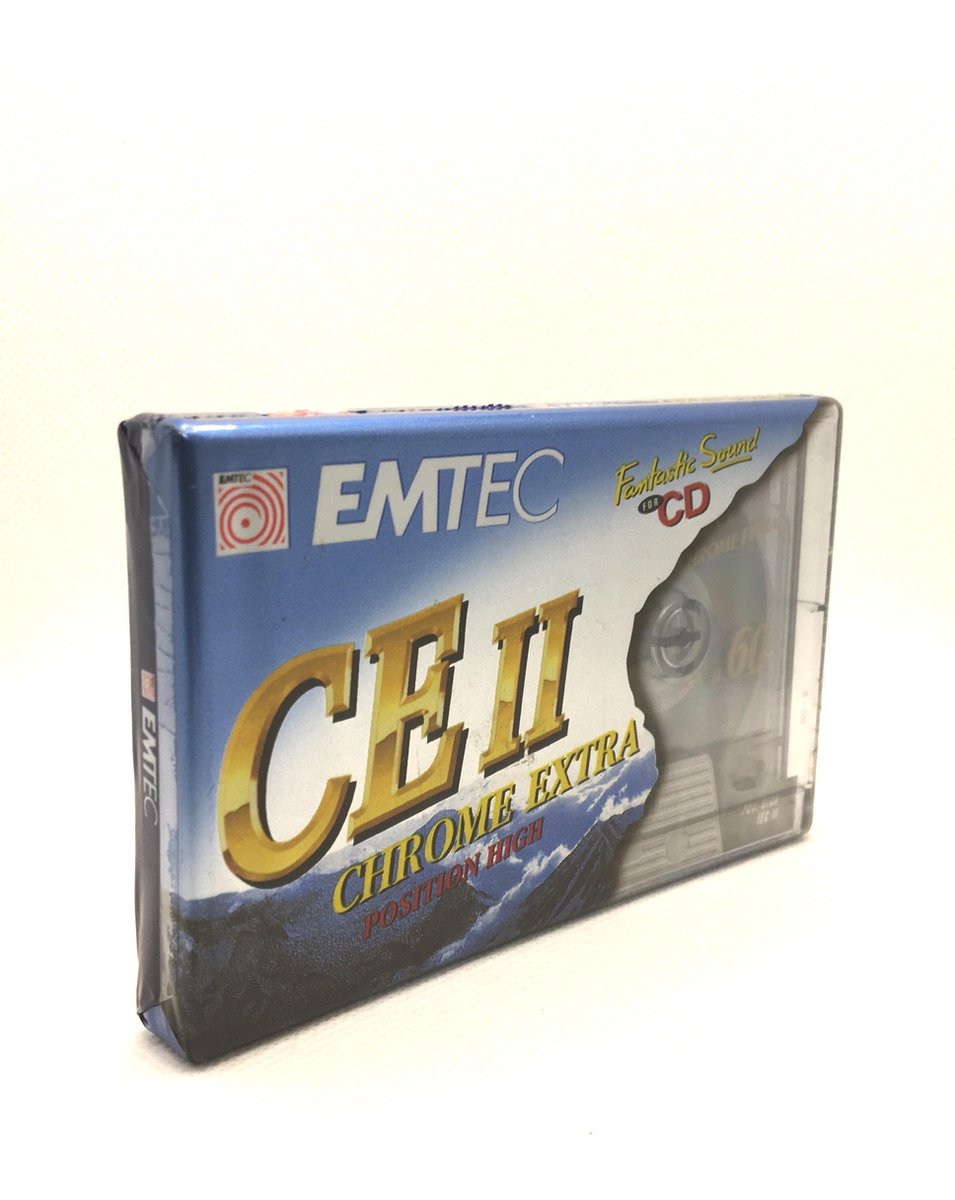 Basf Emtec CE II 60 chrome extra Cassettebandje- Uiterst geschikt voor alle opnamedoeleinden / Sealed Blanco Cassettebandje / Cassettedeck / Walkman.