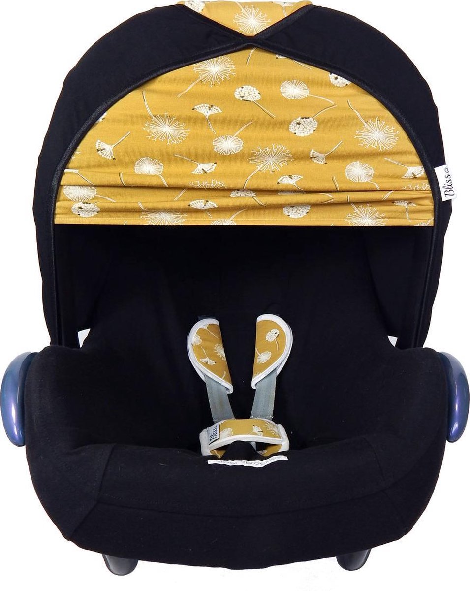 Wallabiezzz Zonnekap Maxi Cosi – Zonnescherm – Creëert Schaduw – Eenvoudig te Bevestigen – Geel