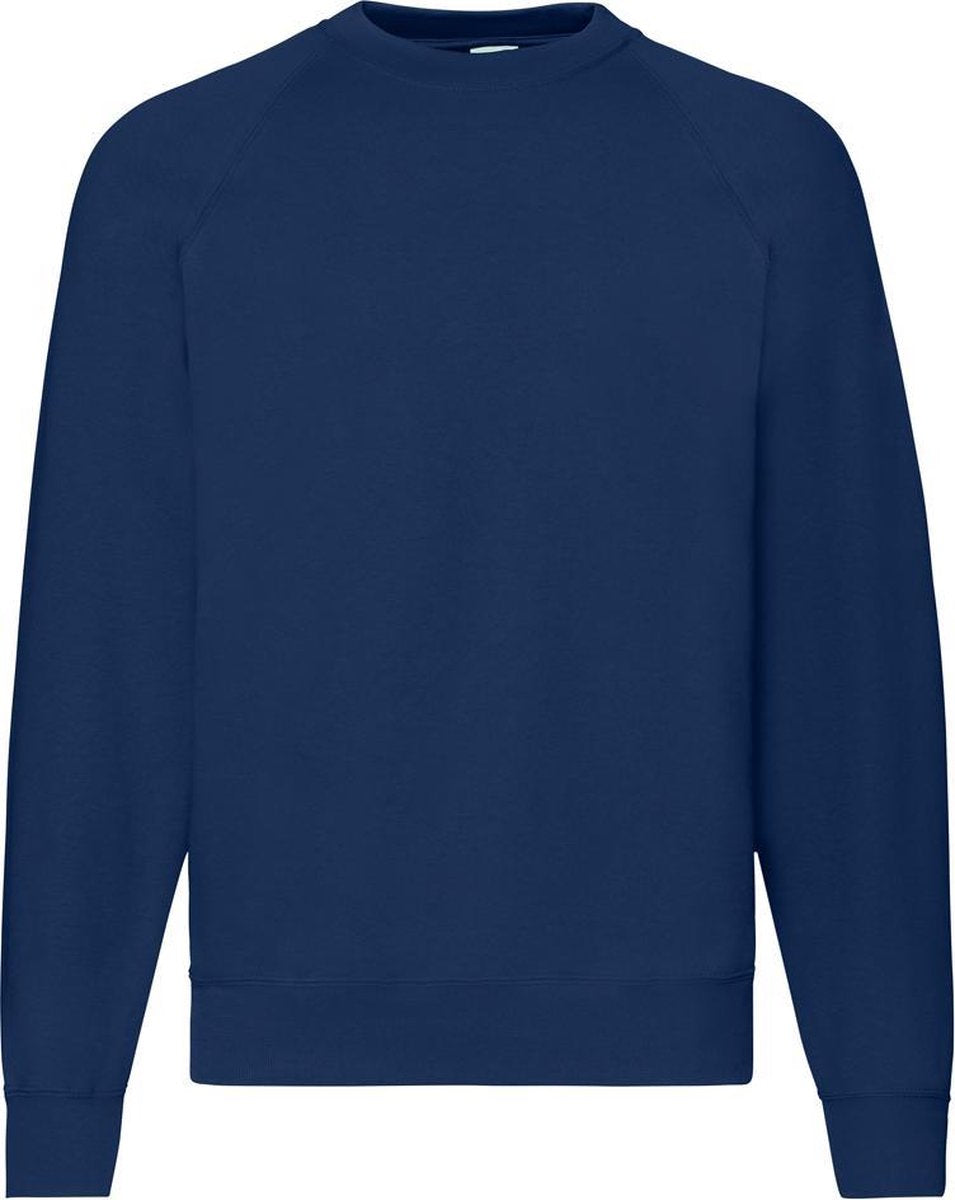 Sweater raglan mouwen ronde hals voor heren Winter– 280 grams kwaliteit- Dark Navy -Maat XL- 40% katoen