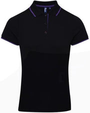 2 x Women's contrast Coolchecker® polo