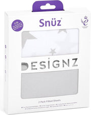 Snuz Hoeslakens voor co sleeper  - 2 pack - 45X90cm - Grey Star