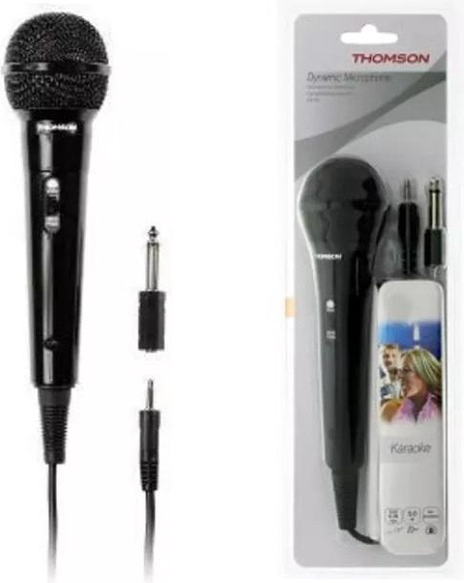 THOMSON M135 Dynamische Karaokemicrofoon met Kabel Zwart