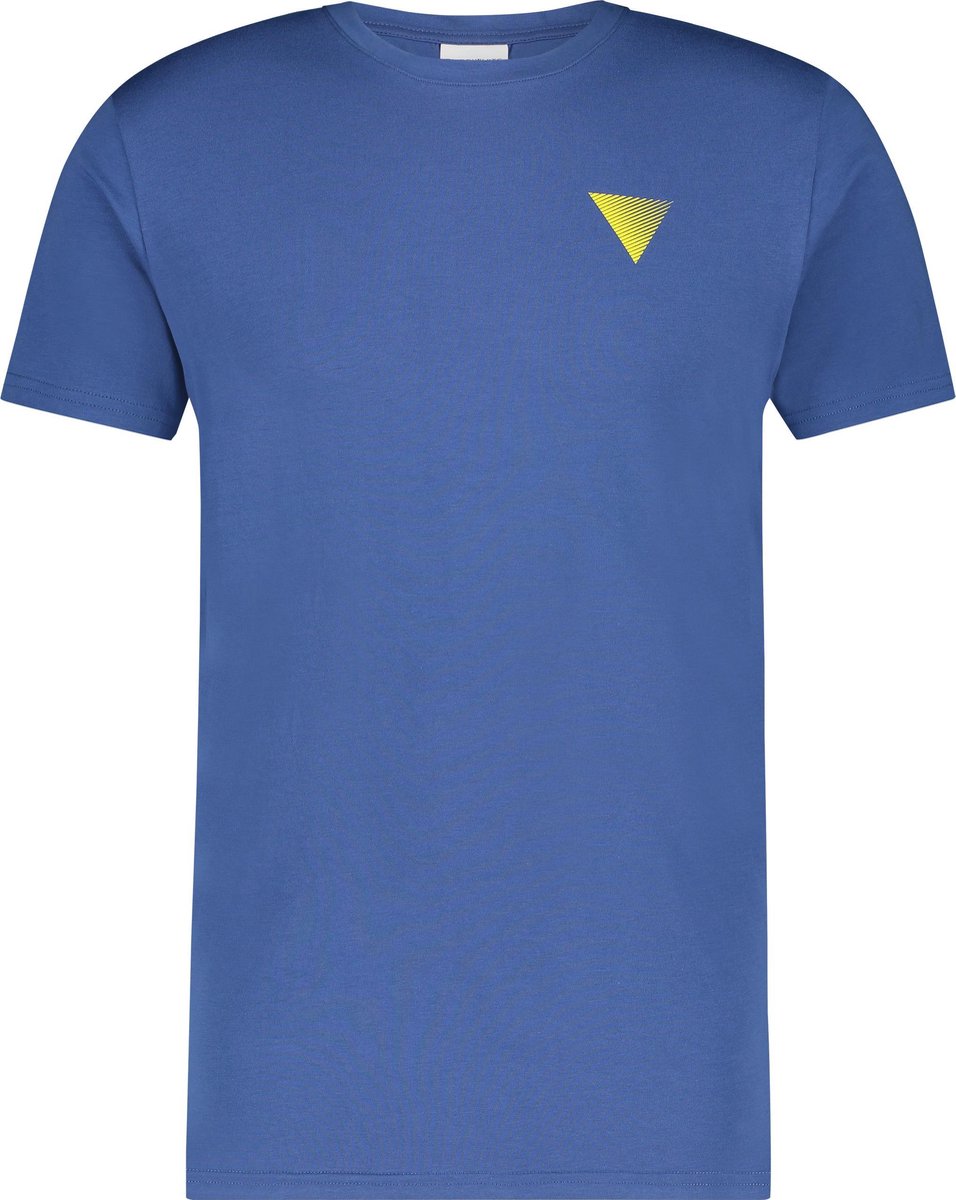 Purewhite Triangle Logo T-shirt - Blue Maat S