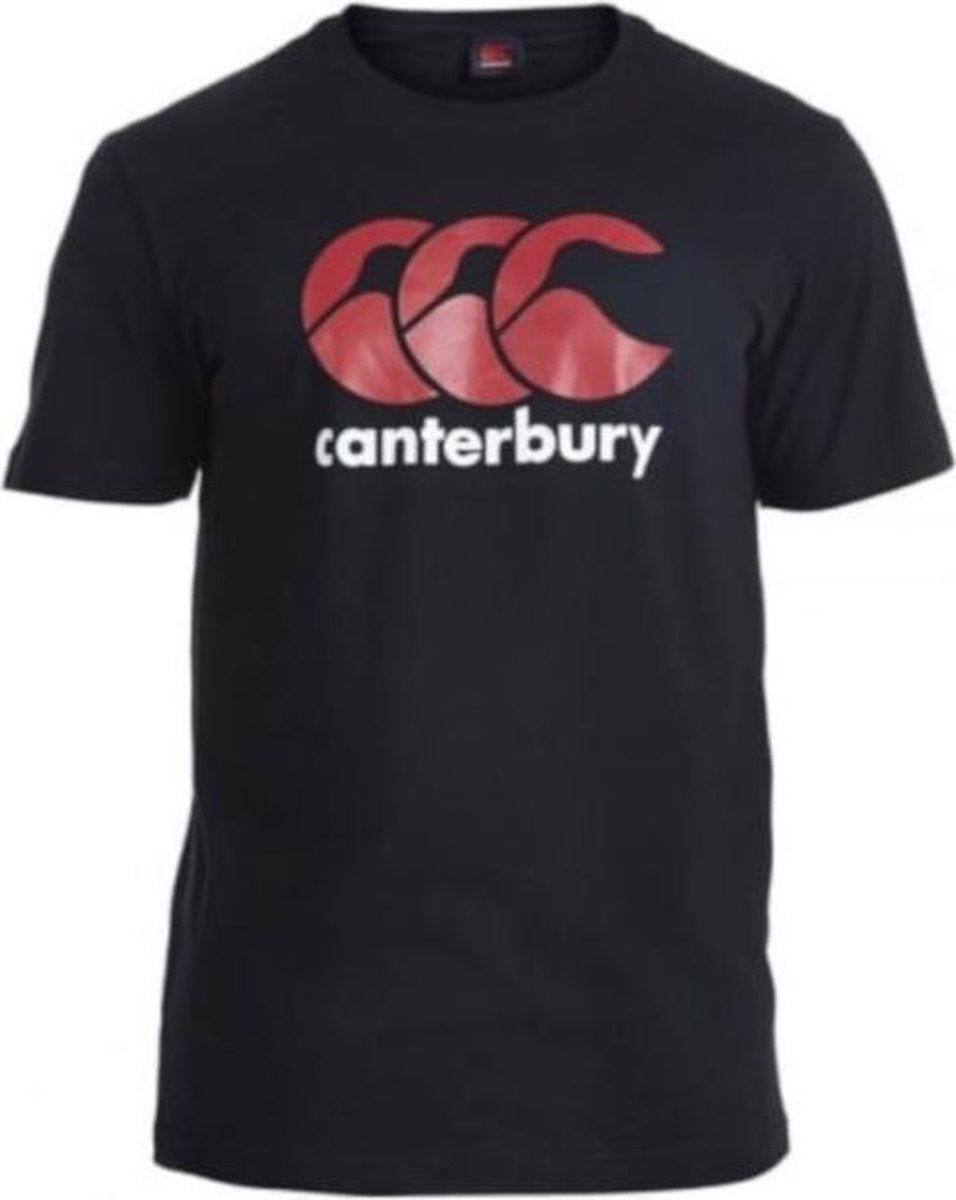 Canterbury Shirt Logo Heren Katoen Zwart/rood/wit Maat Xl