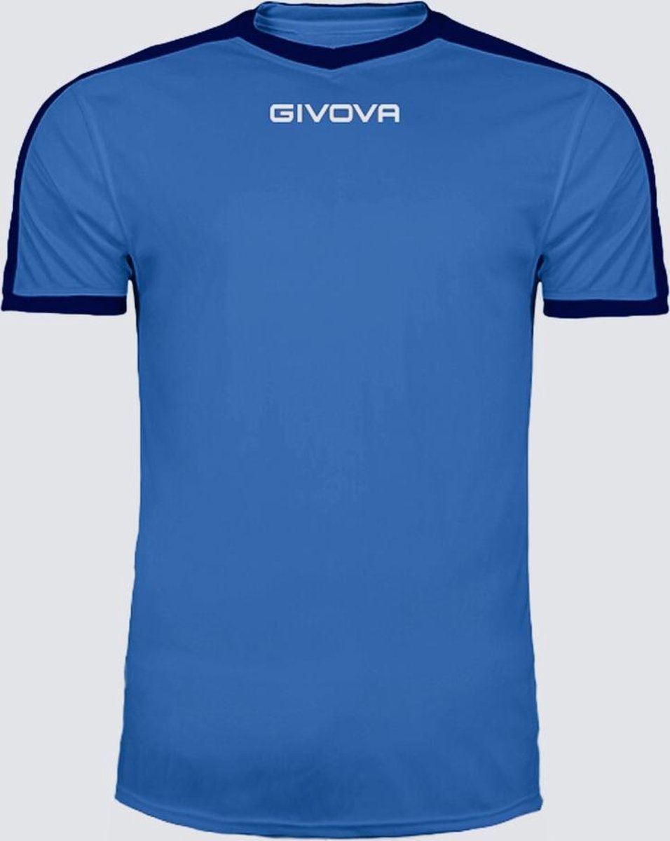 Sportshirt Givova Azurro/Navy blauw maat XL