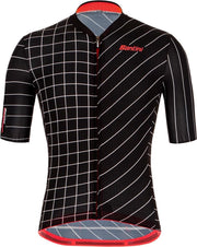 Santini Eco Sleek Dinamo S/S Jersey Zwart - Maat L