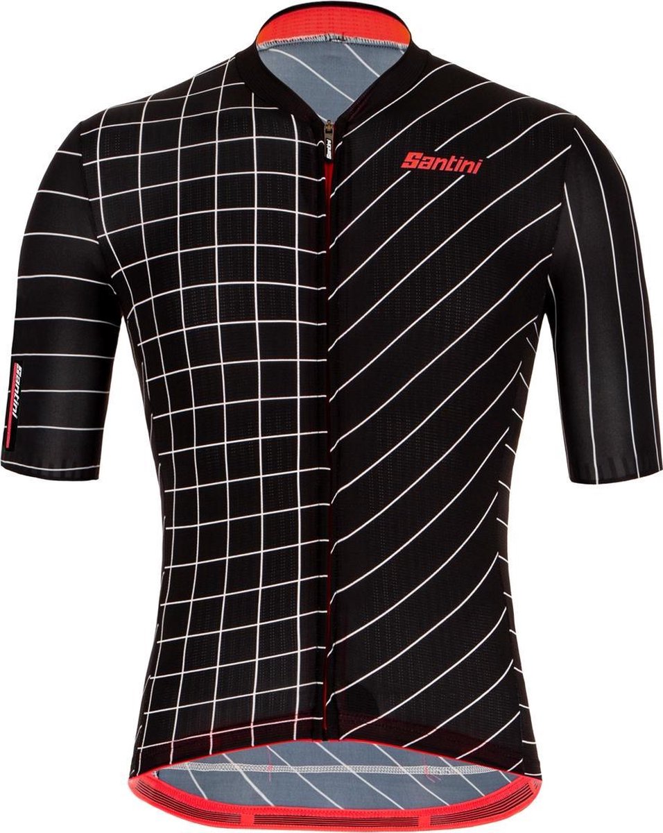 Santini Eco Sleek Dinamo S/S Jersey Zwart - Maat L